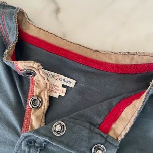 Carbon 2 Cobalt Long Sleeve Henley